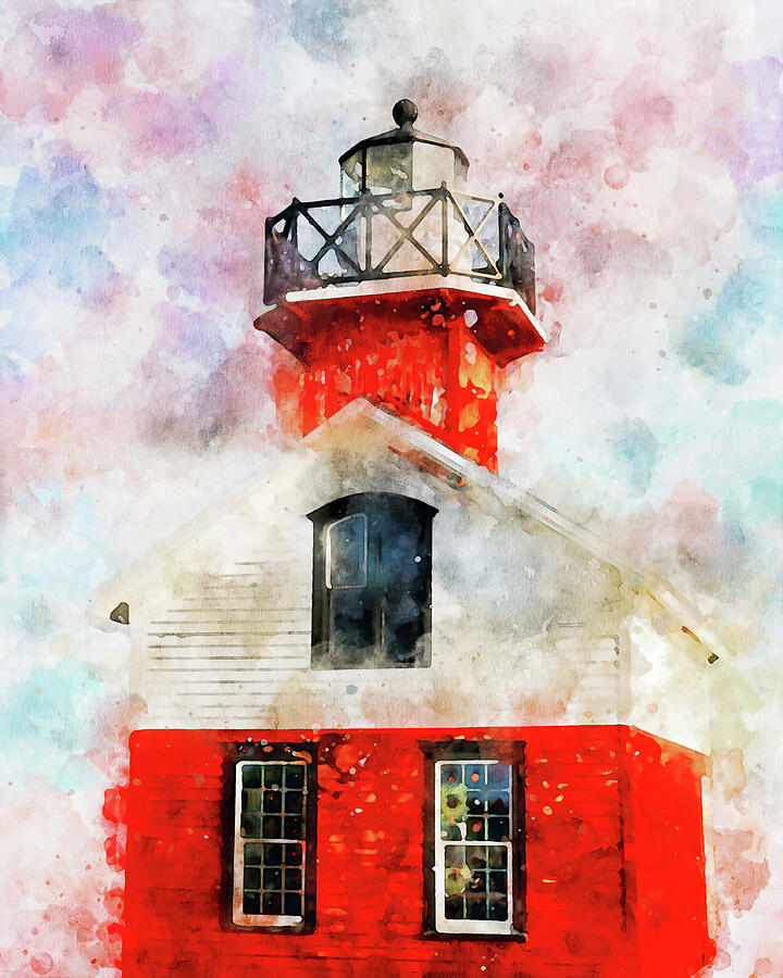 Kalamazoo River Light Michigan Watercolor Painting by Dan Sproul Kalamazoo River Light Michigan Watercolor Painting by Dan Sproul