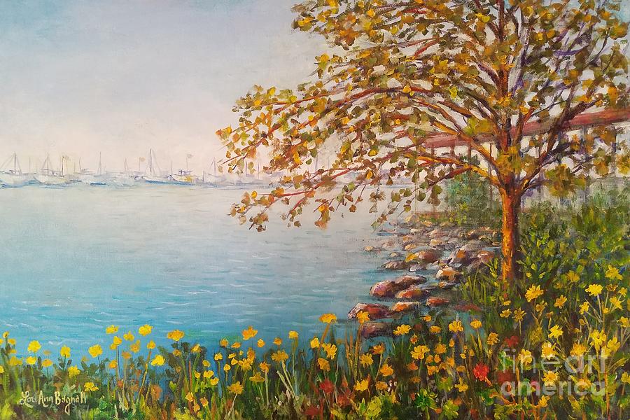 Kalamis Harbor Istanbul Painting by Lou Ann Bagnall