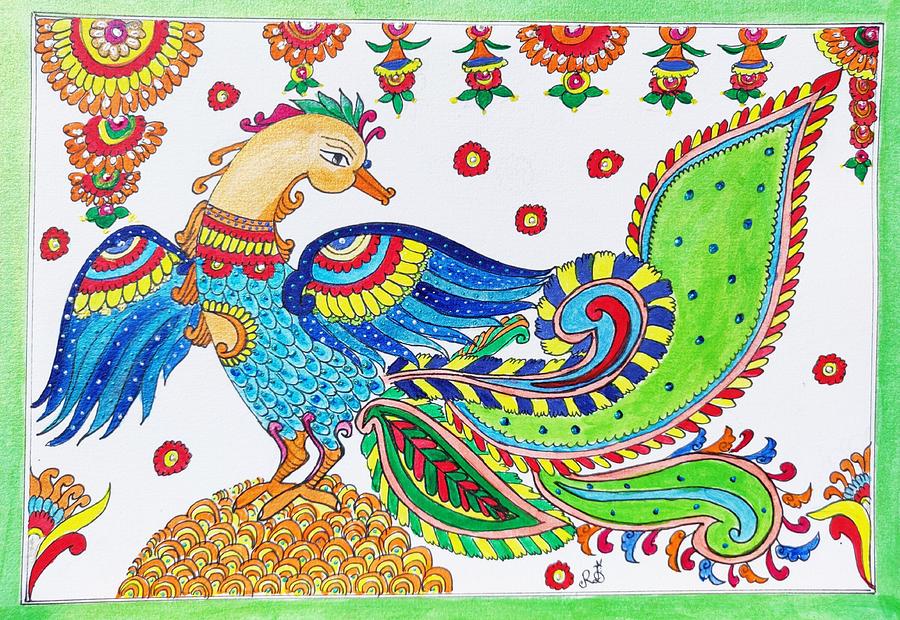 Kalamkari Bird Painting by Rajni Dutta - Fine Art America