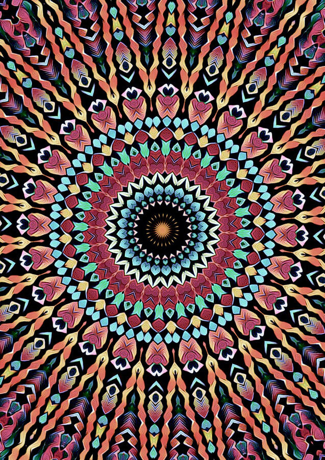 Pattern Digital Art - Kaleidoscope 65 by Nicholas Houck