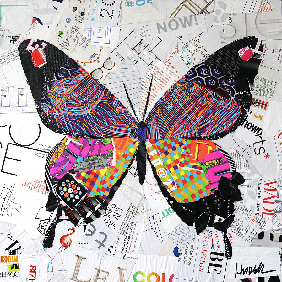 Kaleidoscope Butterfly Mixed Media by James Hudek