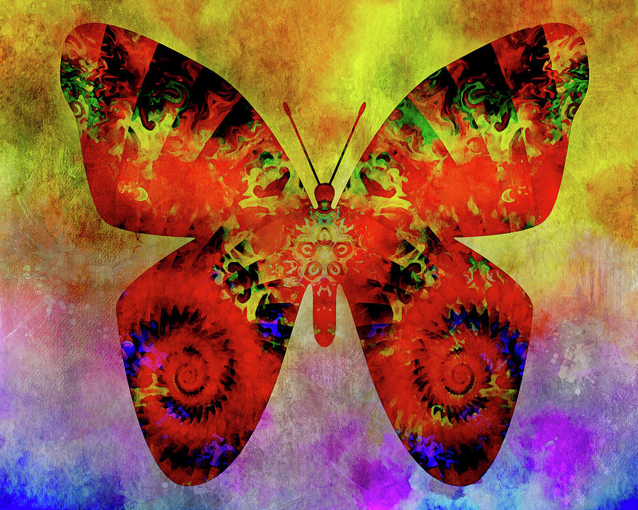 Kaleidoscope Butterfly Digital Art by Peggy Collins
