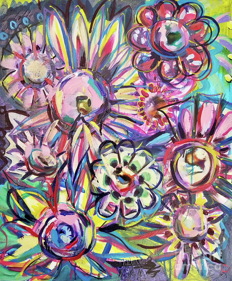 Kaleidoscope Painting by Catherine Gruetzke-Blais