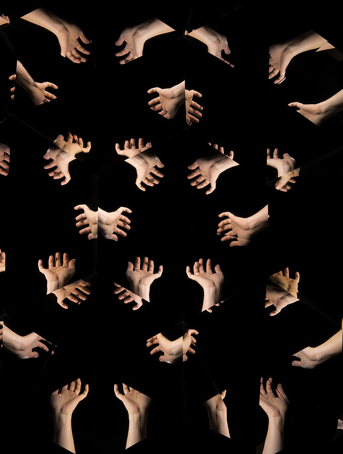 Kaleidoscope images of hands Photograph by Jonathan Knowles