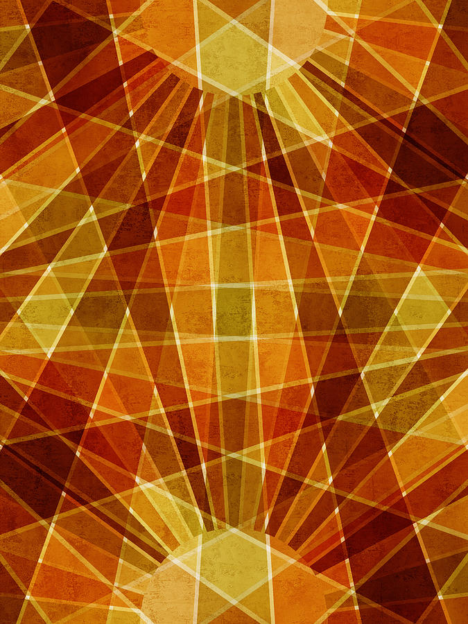 Kaleidoscope - Modern, Geometrical - Mid Century Modern Art Digital Art by Studio Grafiikka