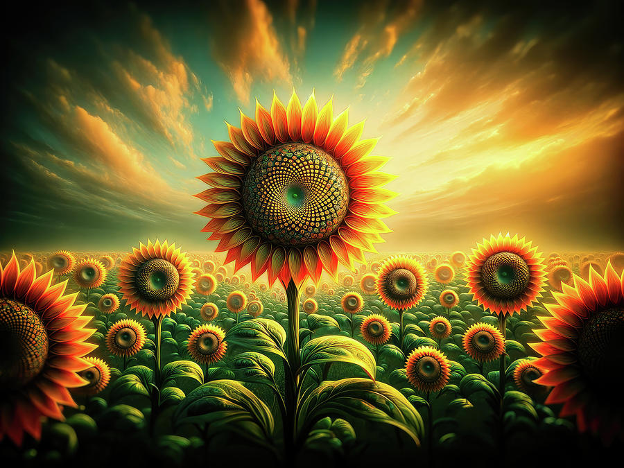 Paradise Digital Art - Kaleidoscope of Solar Flora by Bill and Linda Tiepelman