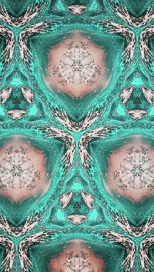 Kaleidoscope of Turquoise Wave Digital Art by Jeremy Lyman