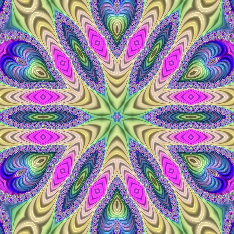 KALEIDOSCOPE trippy art colourful Digital Art by Mahan Mahjoor