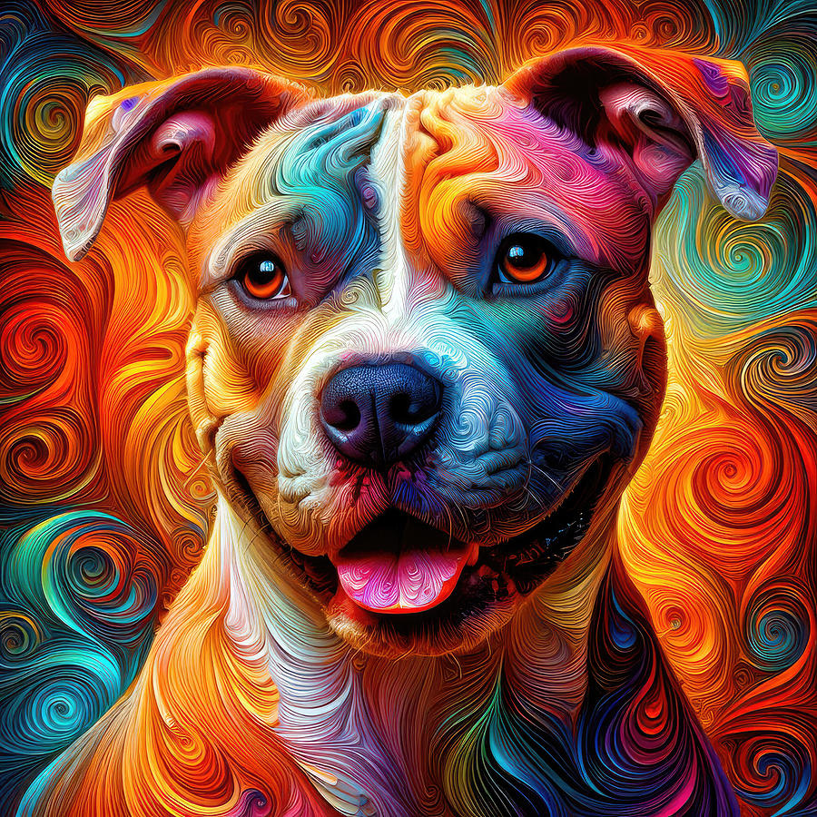 Kaleidoscopic Canine Digital Art by Bill and Linda Tiepelman