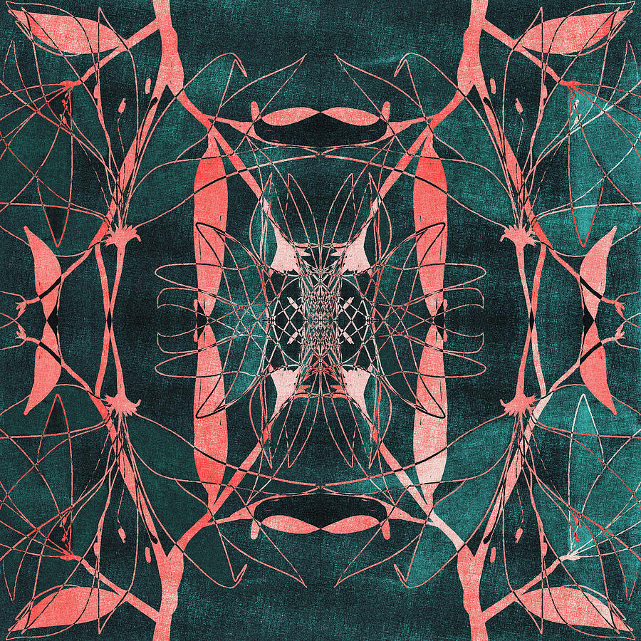 Abstract Digital Art - Kaleidoscopic Dark Abstract 3 by Studio Grafiikka