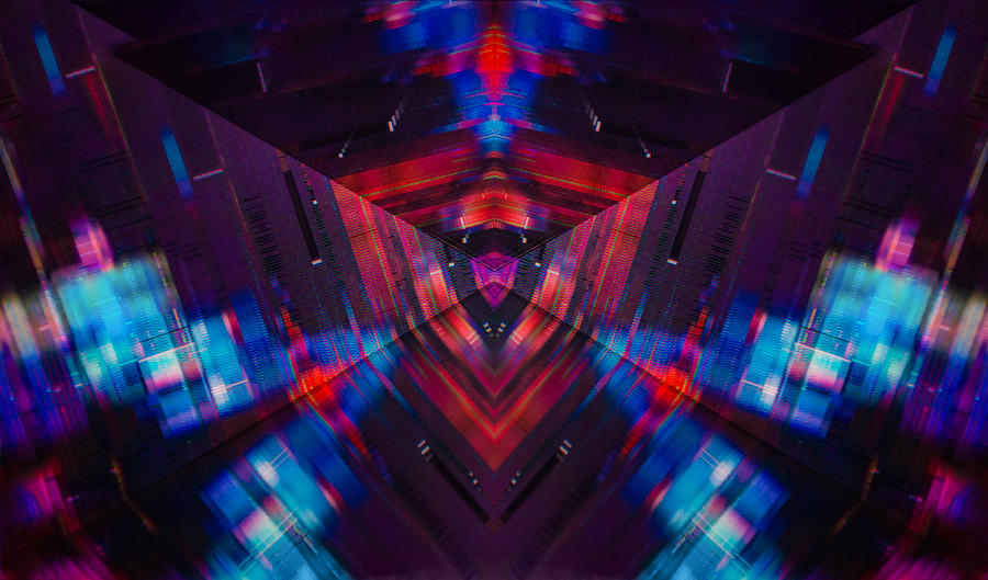 Kaleidoscopic glitch - cube Photograph by Koron