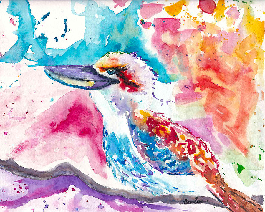 Kaleidoscopic Kookaburra Painting by Bonny Puckett