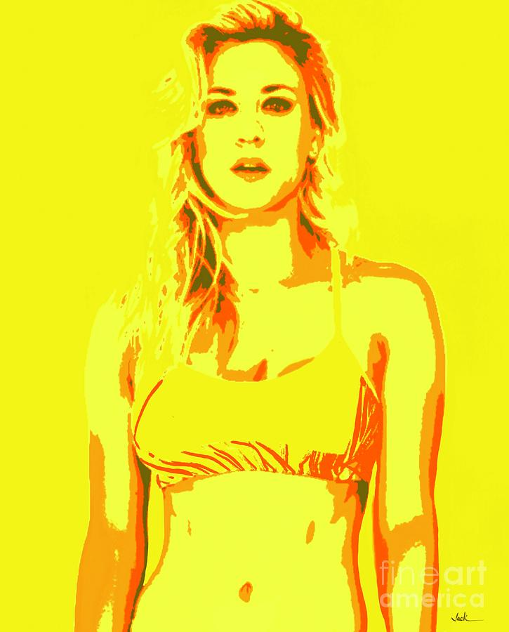 Kaley Painting - Kaley Cuoco 2021 by Jack Bunds Kaley Painting - Kaley Cuoco 2021 by Jack Bunds