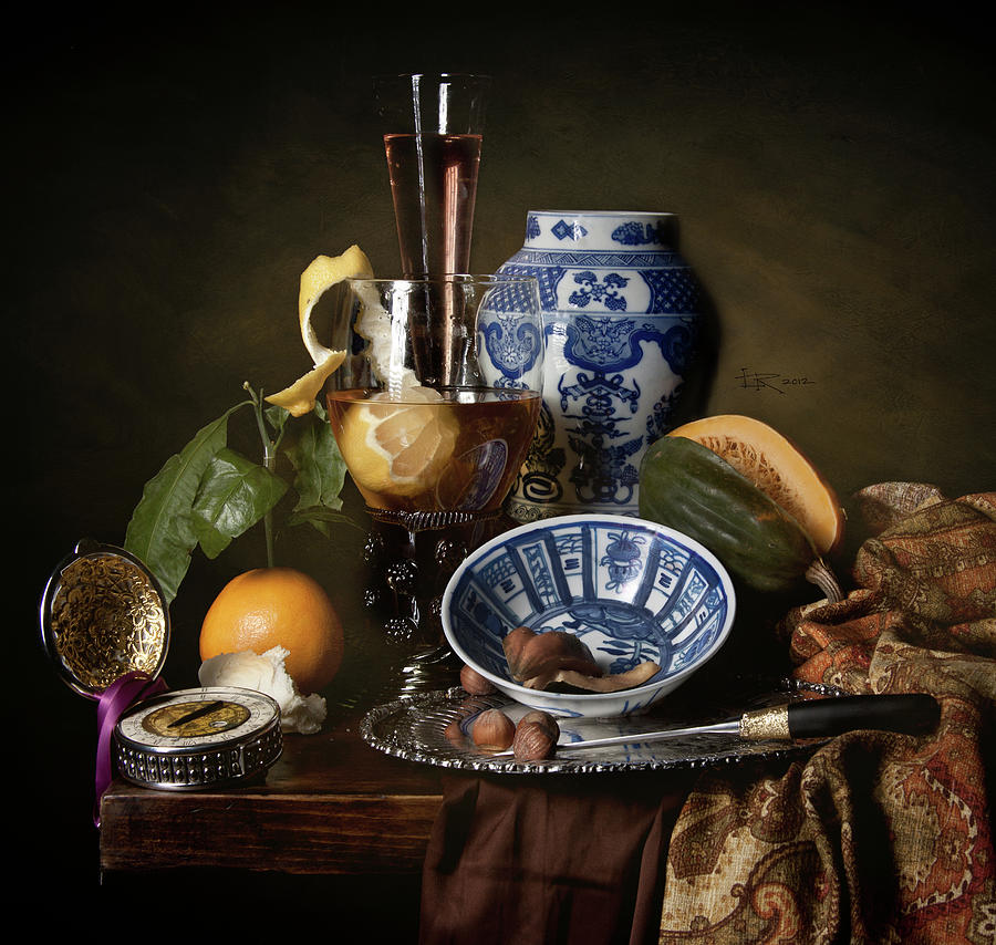 Kalf - Still Life with Chinese Porcelain Pieces and Glassware Photograph by Levin Rodriguez