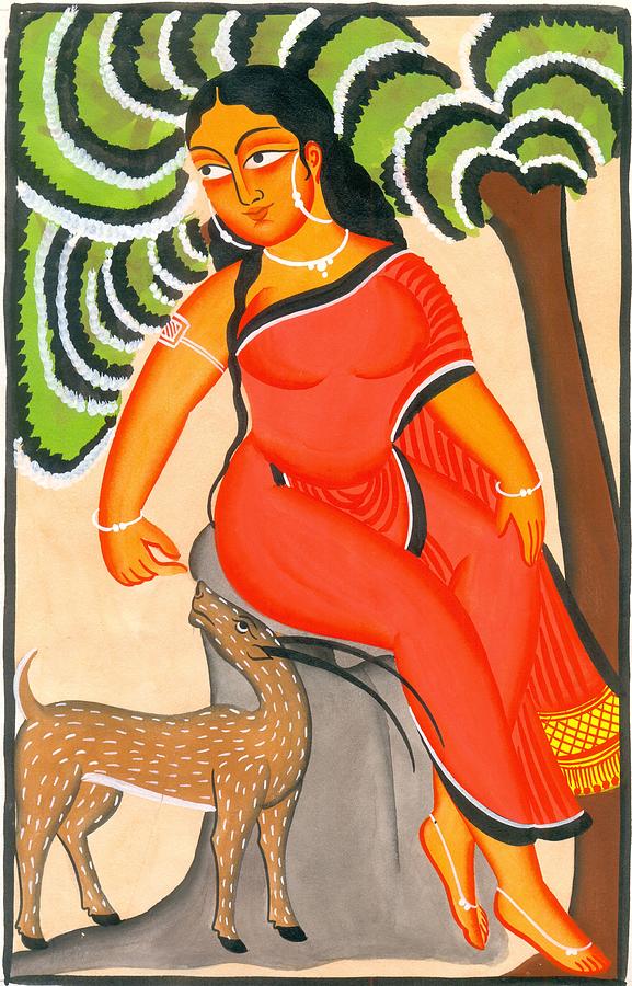 Kalighat Patachitra 21 Painting by Anwar Chitrakar - Fine Art America