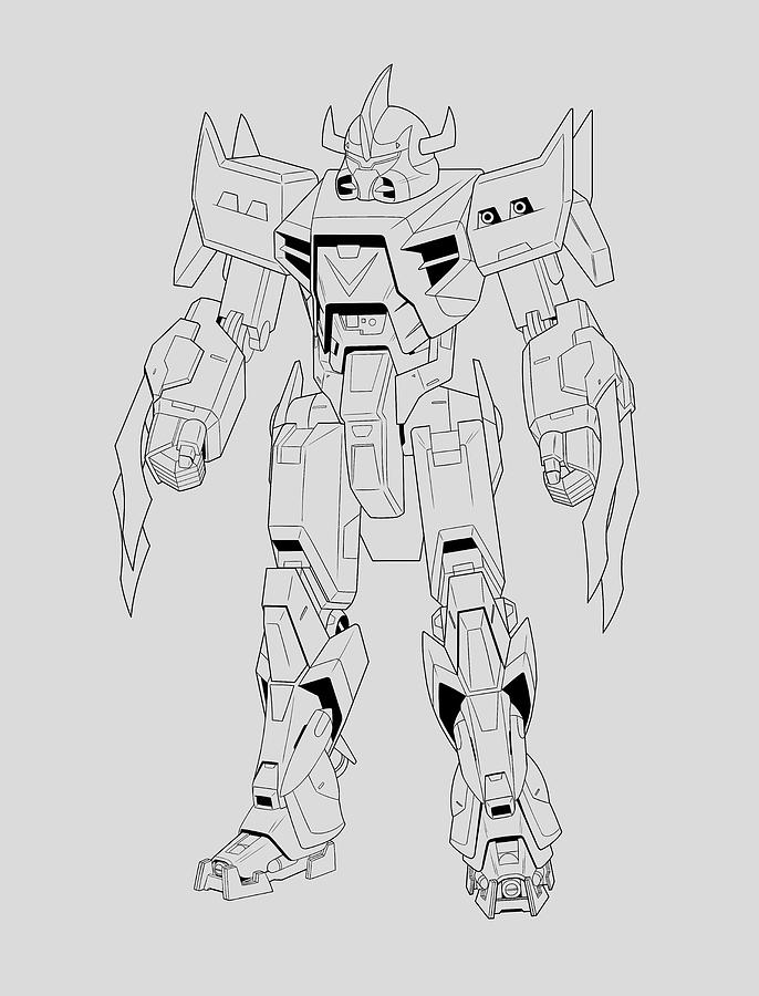 Anime Digital Art - Kallt Blad MM-01 Ink - Anime manga mech or mecha by Ben Yu Anime Digital Art - Kallt Blad MM-01 Ink - Anime manga mech or mecha by Ben Yu