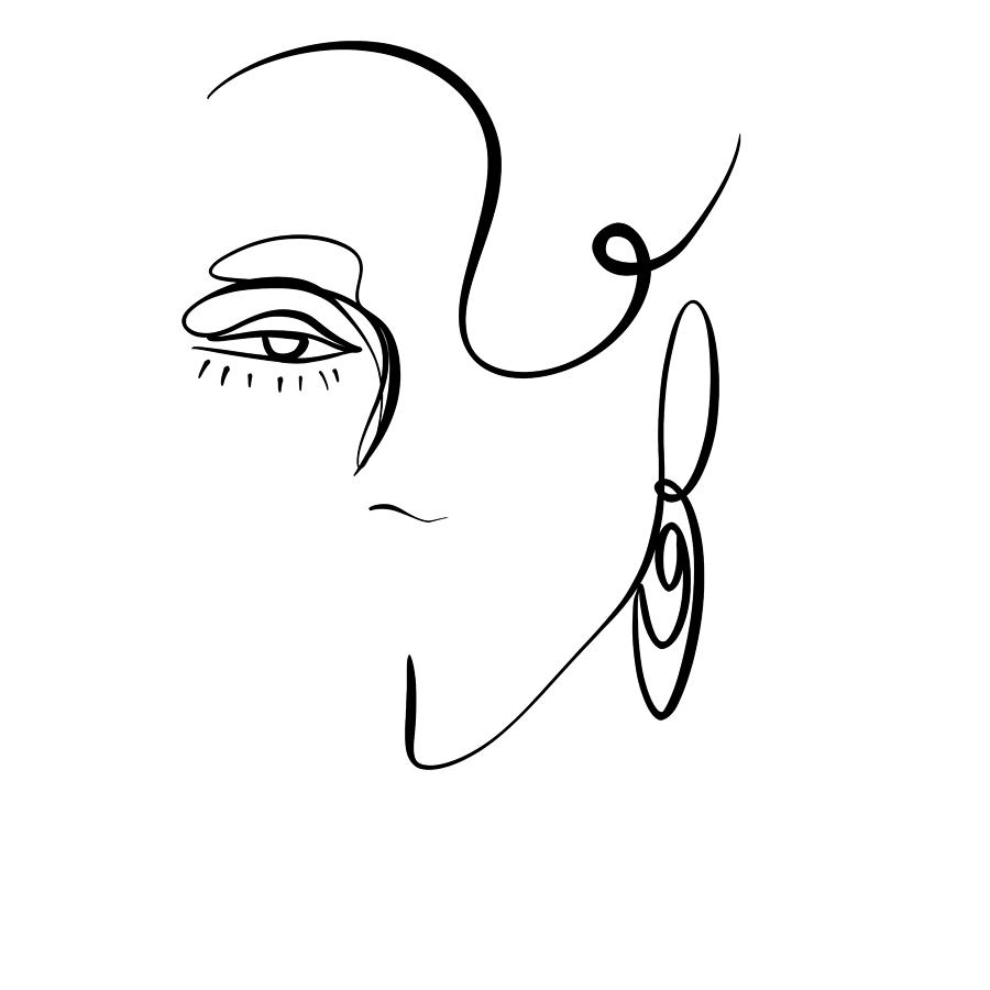 Kalonice 11 - Minimal, Modern - Abstract Women Line Art Digital Art by ...