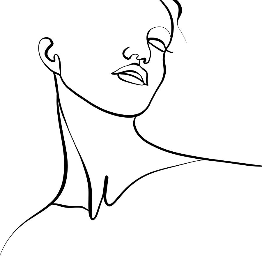 Kalonice 8 - Minimal, Modern - Abstract Women Line Art Digital Art by ...