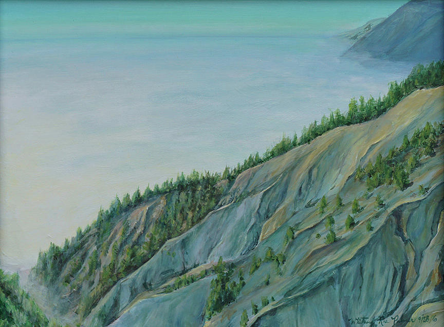 Kaluna Cliff  Painting by Whitney Palmer