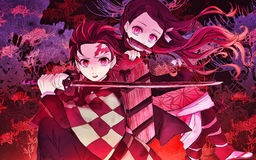 Kamado Nezuko Kamado Tanjirou Kimetsu No Yaiba Demon Slayers Artwork Kimetso No Yaiba Demon Slayer M Digital Art By Kinney Deleon