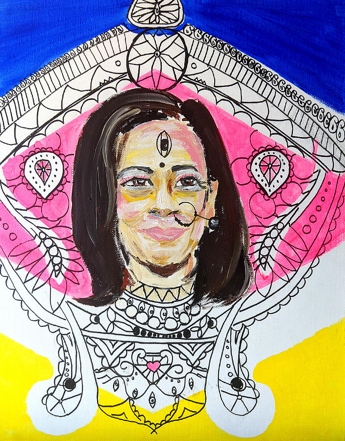 Kamala Devi Harris Painting by Echoing Multiverse
