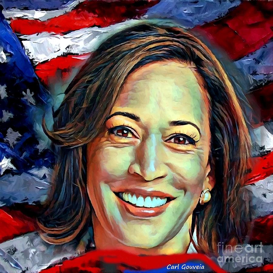 Kamala Harris Mixed Media by Carl Gouveia