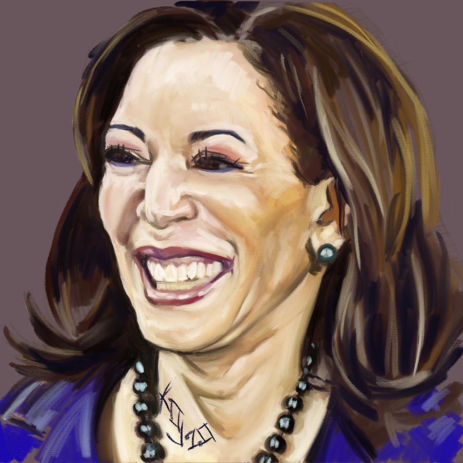 Kamala Harris, vice president Digital Art by Kolos Schumy - Fine Art ...