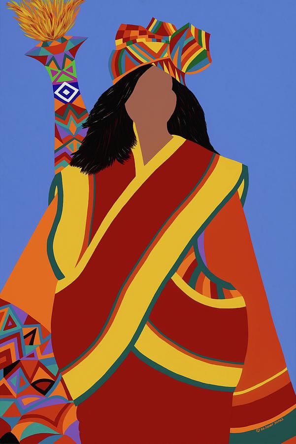 Kamala Protectress of the People Painting by Synthia SAINT JAMES