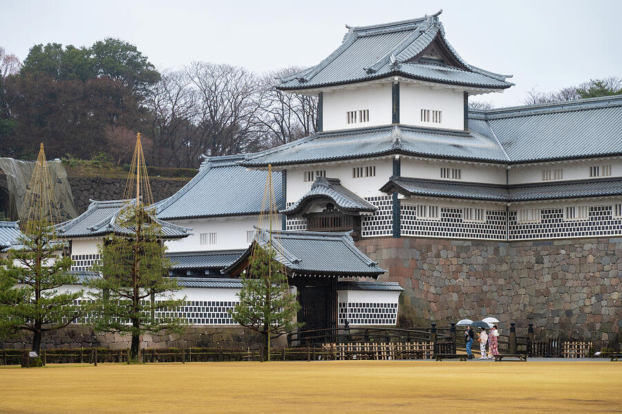 Kanazawa Castle on a Rainy Day - Serene Japanese Architecture Photograph by Matthias Hauser Kanazawa Castle on a Rainy Day - Serene Japanese Architecture Photograph by Matthias Hauser