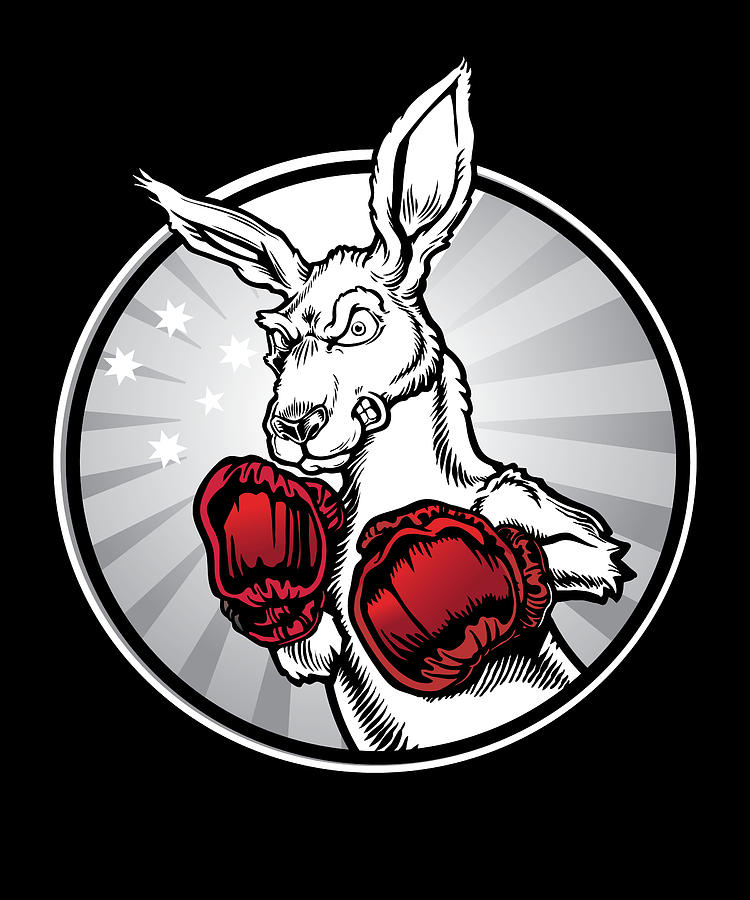 Kangaroo Boxing Digital Art by Moon Tees - Pixels