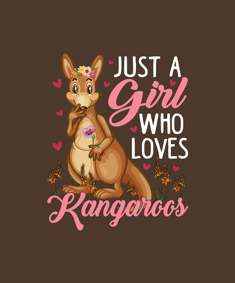 Kangaroo Just a Girl Who Loves Kangaroos Drawing by Lis Snyder | Fine ...