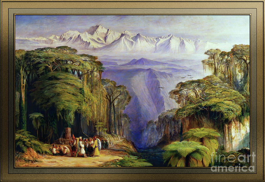 Kangchenjunga from Darjeeling by Edward Lear Painting by Rolando Burbon