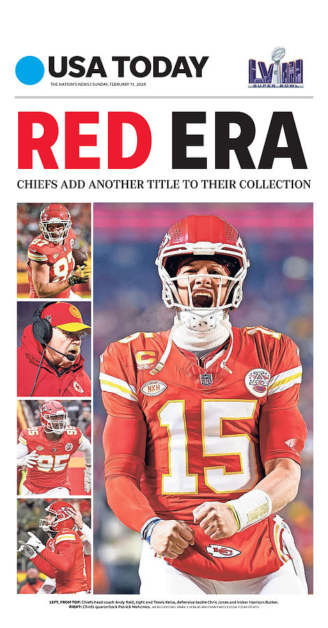 City Digital Art - Kansas City Chiefs Super Bowl 2024 Cover by USA Today
