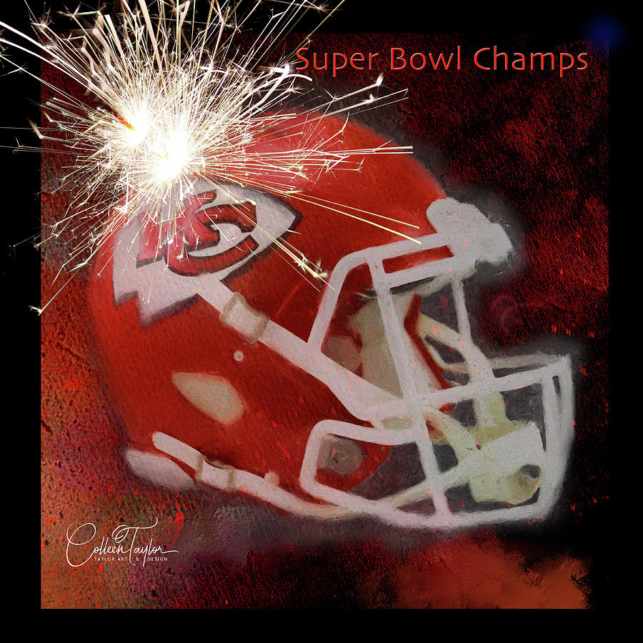 Kansas City Chiefs Super Bowl Champs Mixed Media by Colleen Taylor
