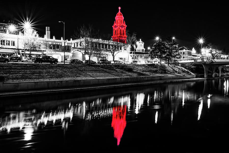 Kansas City Country Club Plaza Lights With Selective Color Photograph by Gregory Ballos