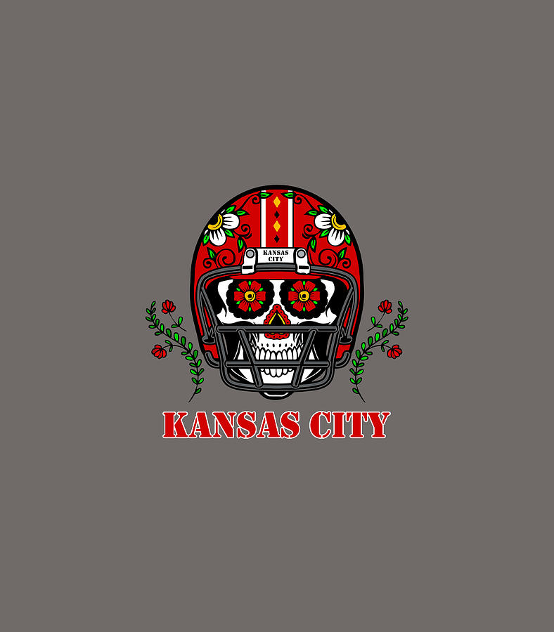 Kansas City Chiefs Skull Helmet Sticker