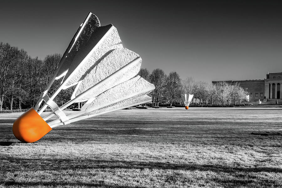 Kansas City Giant Shuttlecocks In Selective Coloring Photograph by Gregory Ballos