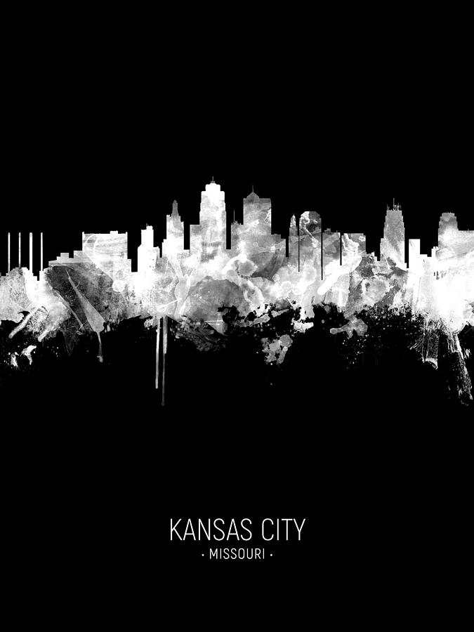 Kansas City Missouri Skyline #52 Digital Art by Michael Tompsett
