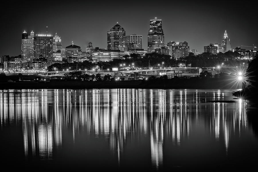 Kansas City Photograph - Kansas City Reflections Black and Whit by Rick Berk