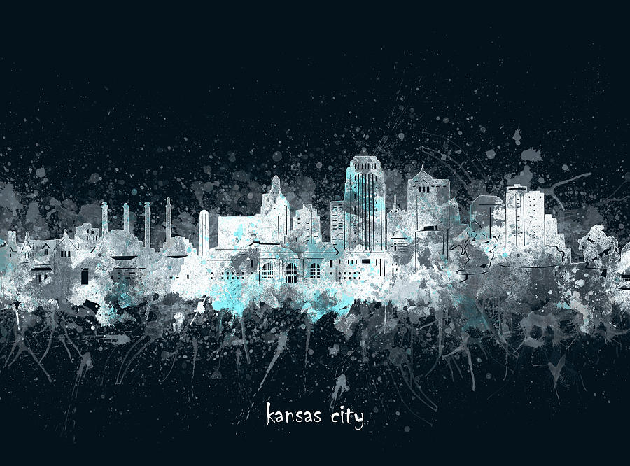 Kansas City Skyline Artistic V4 Digital Art