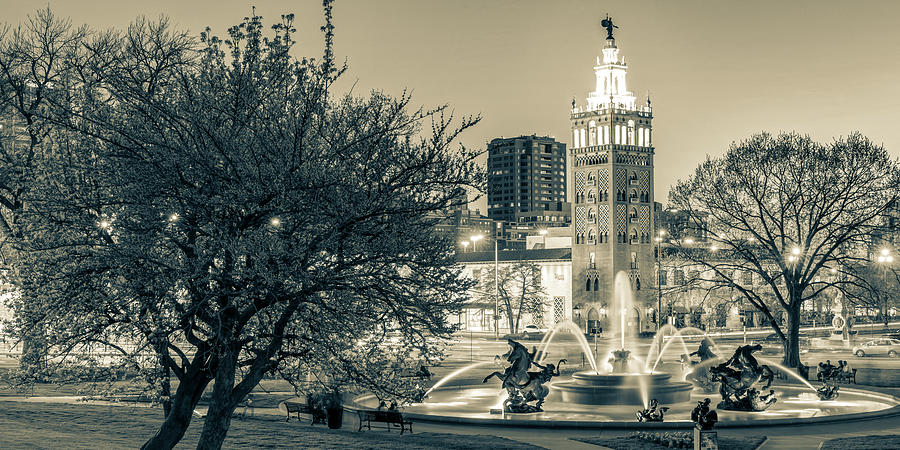 JC Nichols Fountain Spring Wall Art - Square Format - Kansas City 2024 Art Print - Missouri Wall Art - Square Art - Home Decor