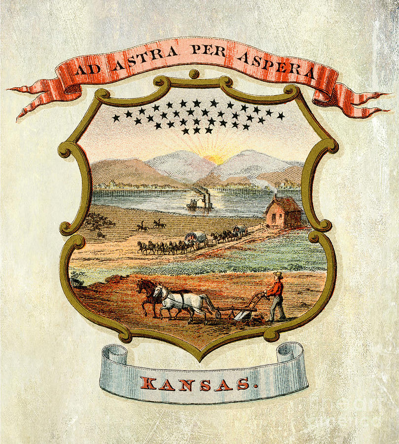 Kansas Coat of Arms Photograph by Jon Neidert