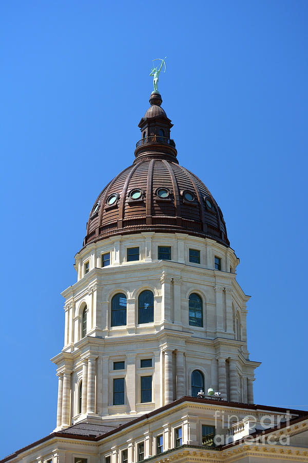 Kansas State Capitol Building Dome on a Sunny Day Photograph by Jeff ...