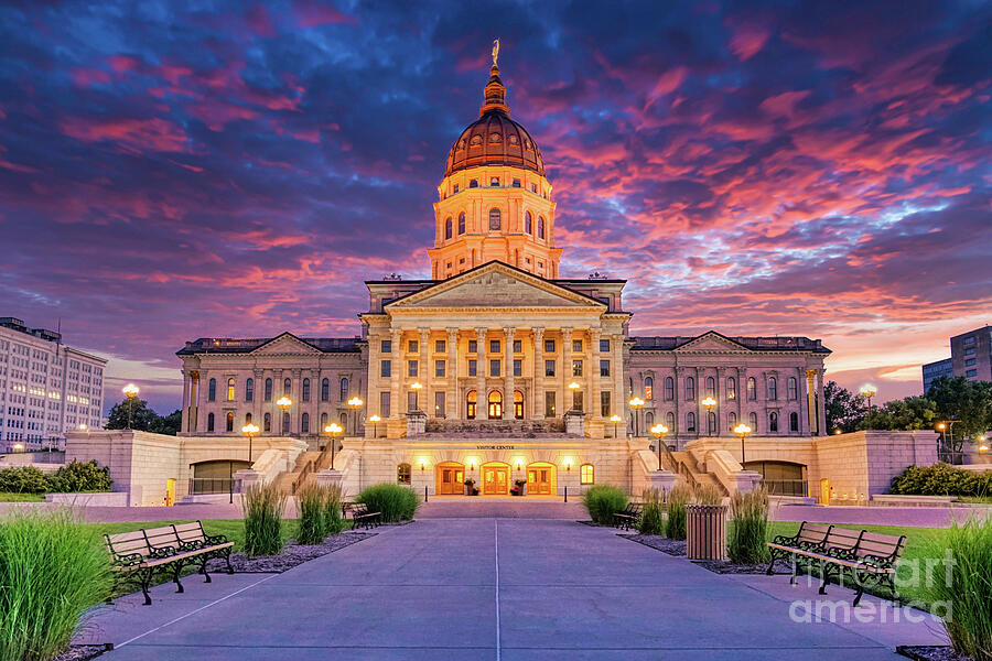 Kansas State Capitol Photograph By Caleb Mcginn Fine Art America