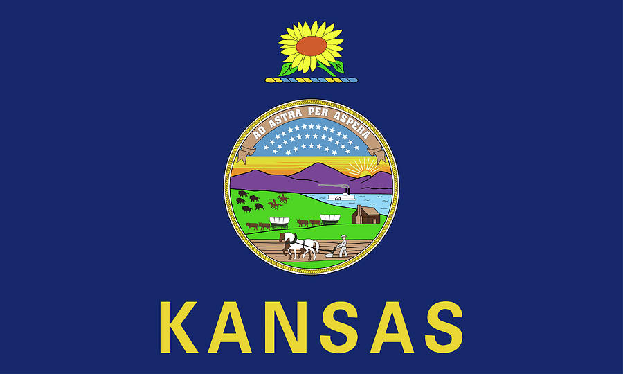 Kansas State Flag Photograph by Robert Banach Kansas State Flag Photograph by Robert Banach