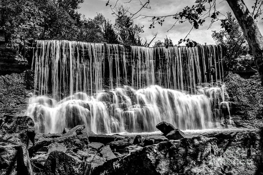 Kansas Waterfall B/W Photograph by Michael Ciskowski