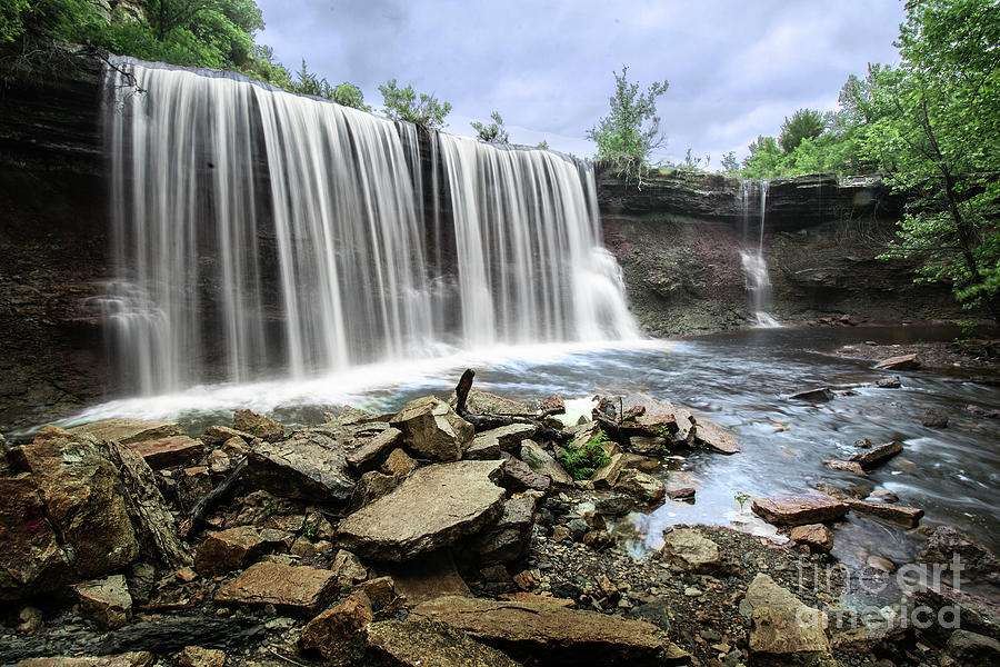 Waterfall Photograph - Kansas Waterfall by Michael Ciskowski