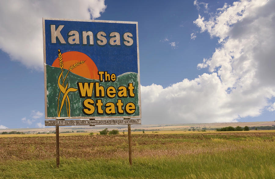 Kansas Welcome Sign Photograph by Bob Pardue