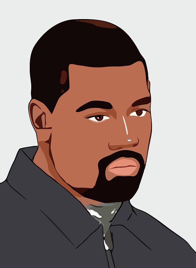 Kanye West Cartoon Portrait 1 Digital Art by Ahmad Nusyirwan Fine Art