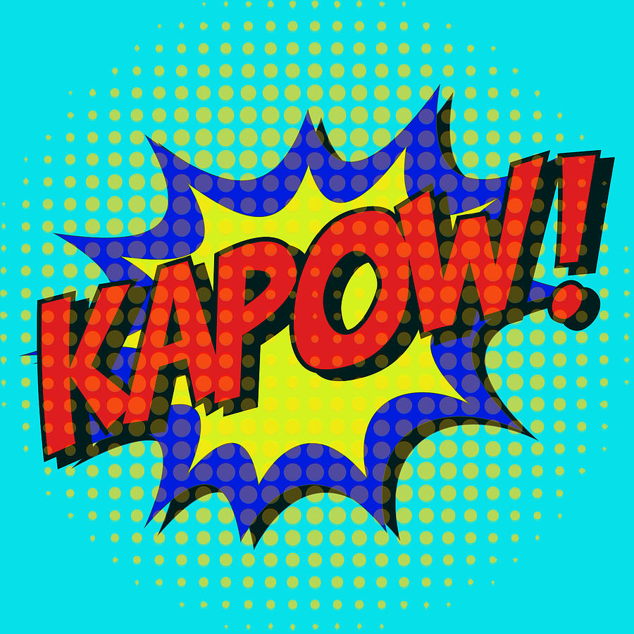 Kapow Comic Book Action Word Digital Art by Christopher Hollon | Pixels